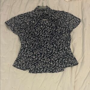 Papermoon Navy Floral Blouse